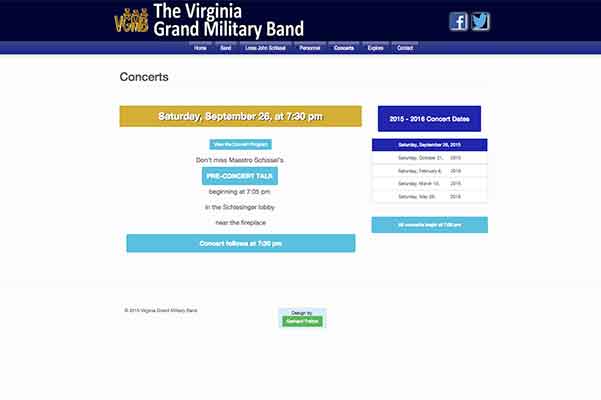 VGMB Concert Dates